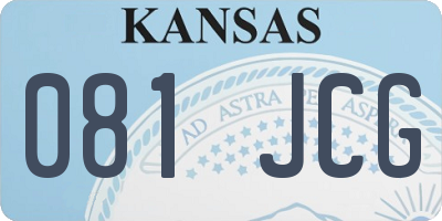 KS license plate 081JCG