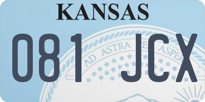 KS license plate 081JCX