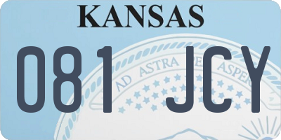 KS license plate 081JCY