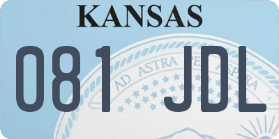 KS license plate 081JDL