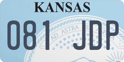 KS license plate 081JDP