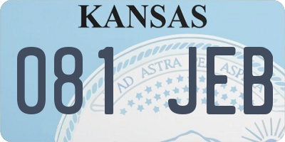 KS license plate 081JEB