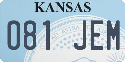KS license plate 081JEM