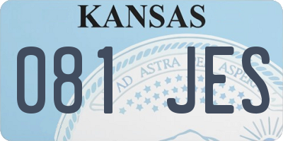 KS license plate 081JES