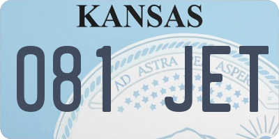 KS license plate 081JET