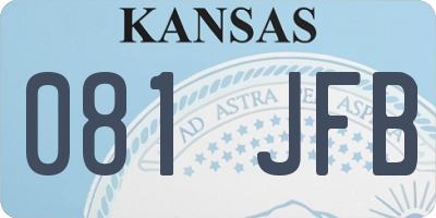 KS license plate 081JFB