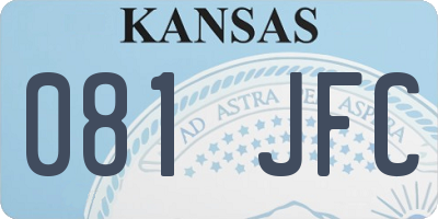 KS license plate 081JFC