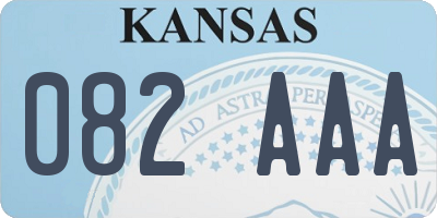 KS license plate 082AAA