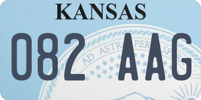 KS license plate 082AAG