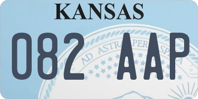 KS license plate 082AAP