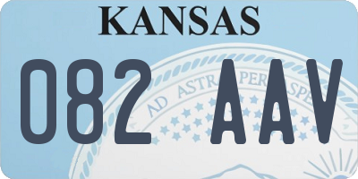 KS license plate 082AAV