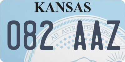 KS license plate 082AAZ