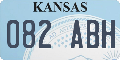 KS license plate 082ABH
