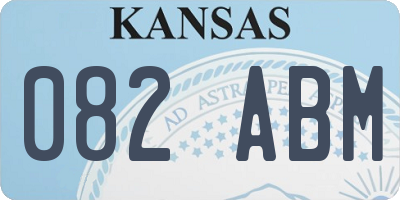 KS license plate 082ABM