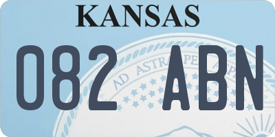 KS license plate 082ABN