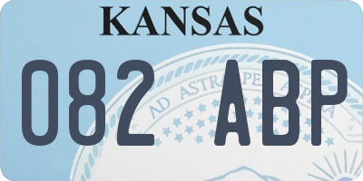 KS license plate 082ABP