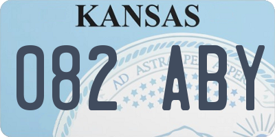KS license plate 082ABY