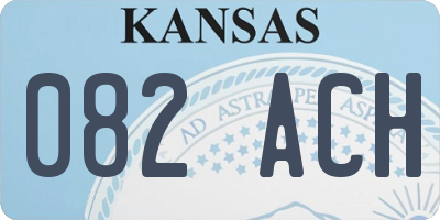 KS license plate 082ACH