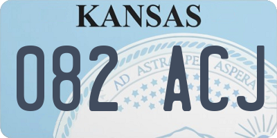 KS license plate 082ACJ