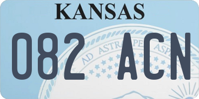 KS license plate 082ACN