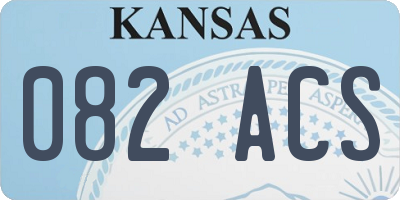 KS license plate 082ACS