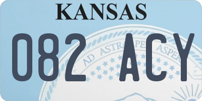 KS license plate 082ACY