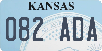 KS license plate 082ADA