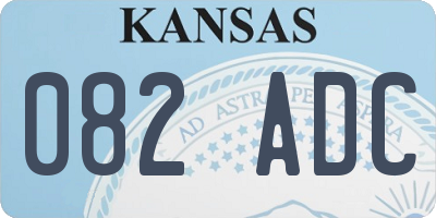 KS license plate 082ADC