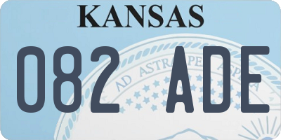 KS license plate 082ADE