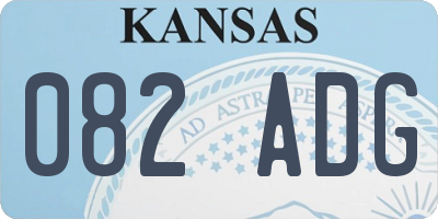 KS license plate 082ADG