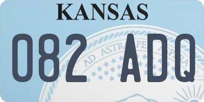 KS license plate 082ADQ