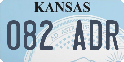 KS license plate 082ADR