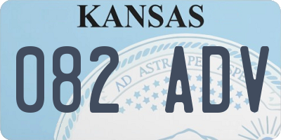 KS license plate 082ADV