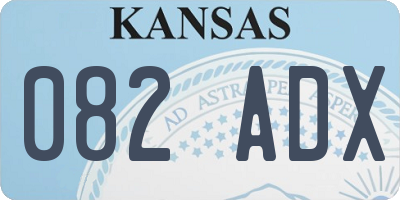 KS license plate 082ADX