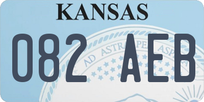 KS license plate 082AEB