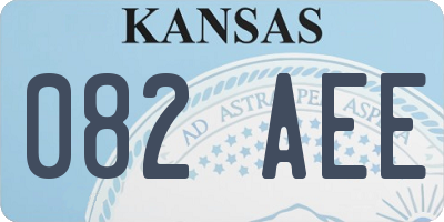 KS license plate 082AEE