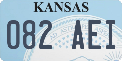 KS license plate 082AEI
