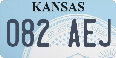 KS license plate 082AEJ