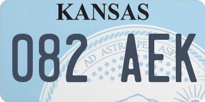 KS license plate 082AEK