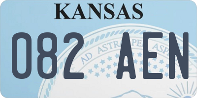 KS license plate 082AEN