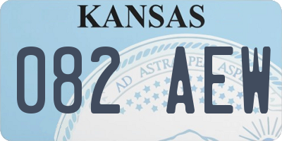 KS license plate 082AEW
