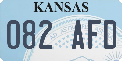 KS license plate 082AFD