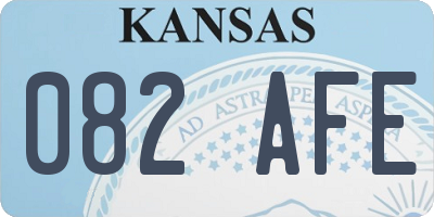 KS license plate 082AFE