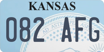 KS license plate 082AFG