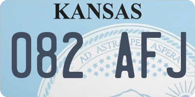 KS license plate 082AFJ