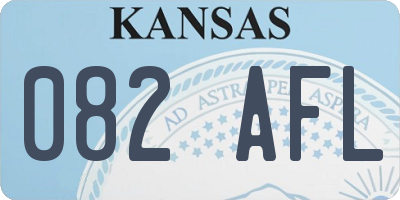 KS license plate 082AFL