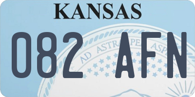 KS license plate 082AFN