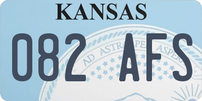 KS license plate 082AFS