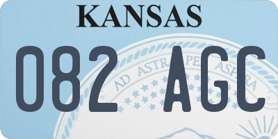 KS license plate 082AGC