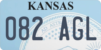 KS license plate 082AGL